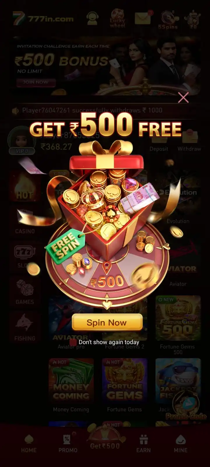777in game play and win rewards